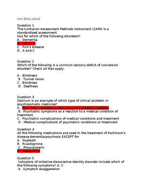 NRNP 6635 MIDTerm Study Guide - NRNP 6635 MID-TERM STUDY GUIDE ...