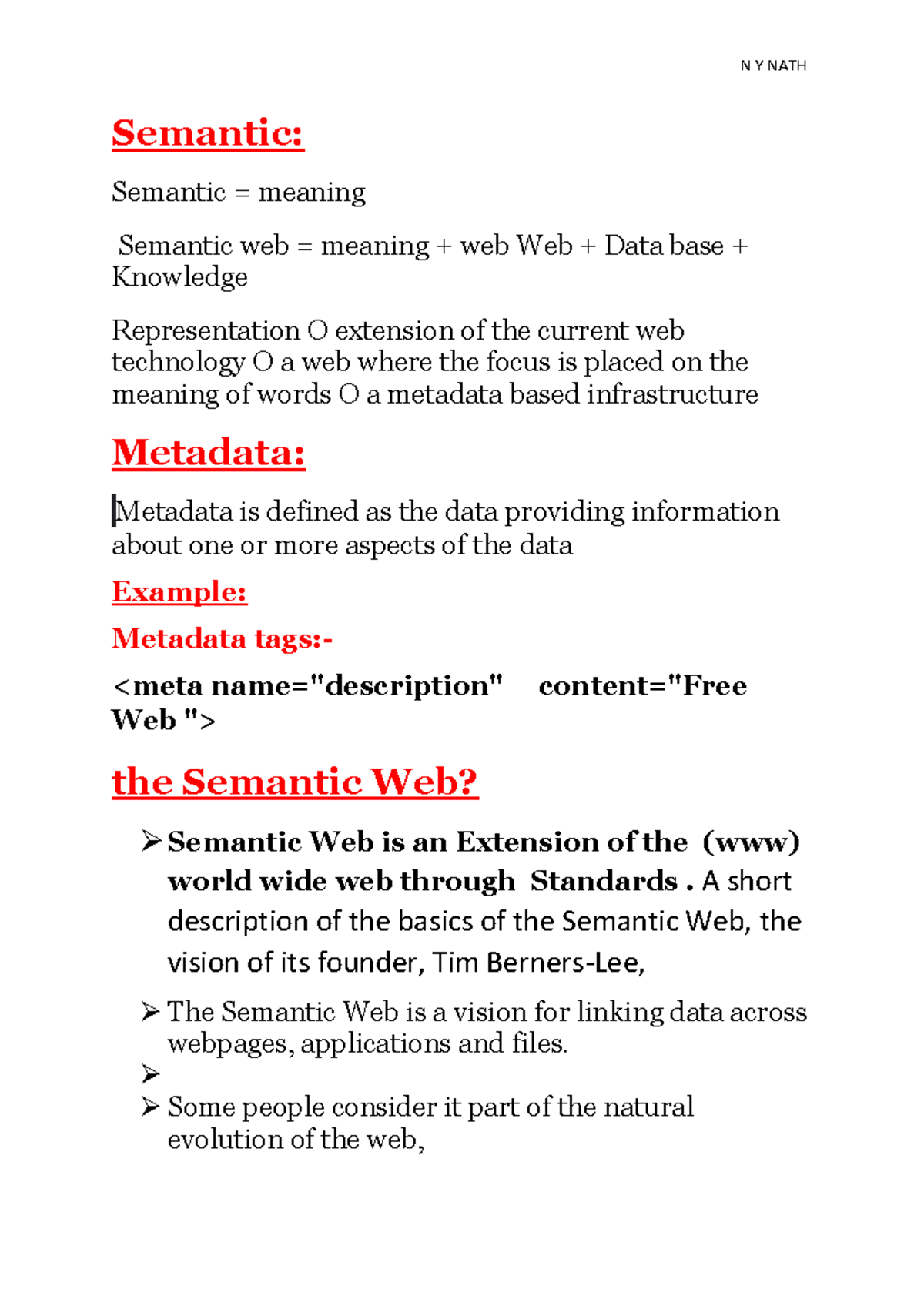 SW unit-2 - uploaded - Semantic: Semantic = meaning Semantic web ...