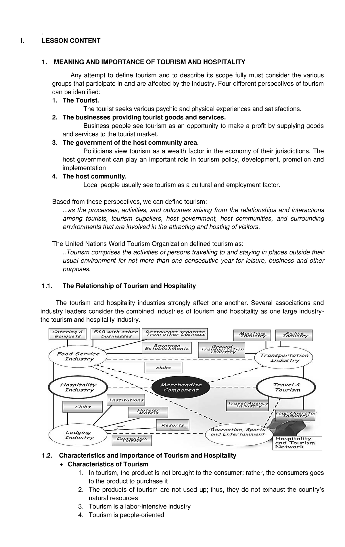 essay about macro perspective of tourism and hospitality