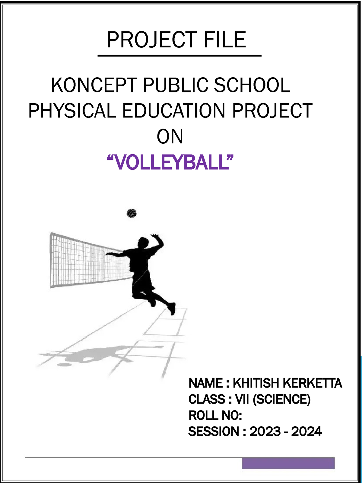 project file of physical education on volleyball