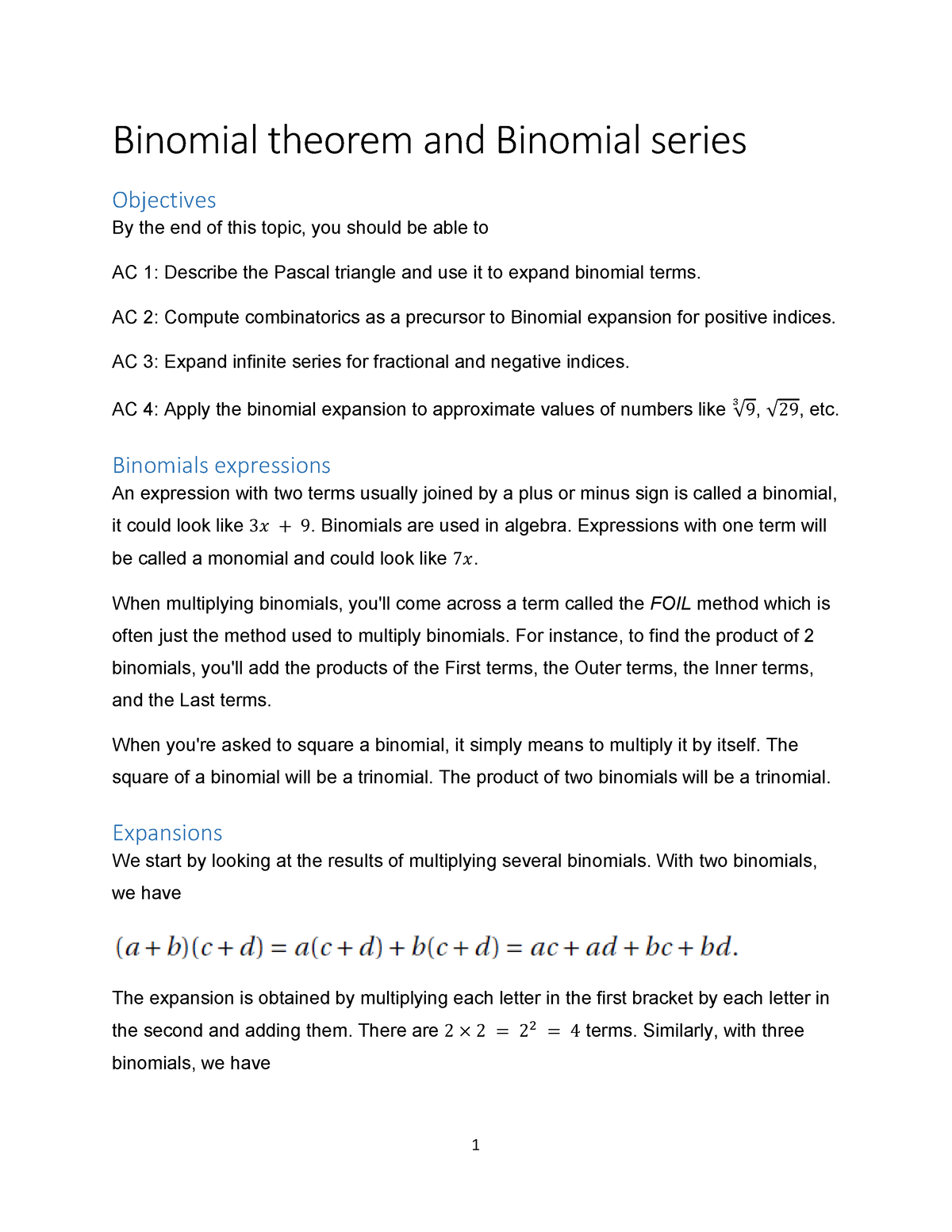 homework 4 binomial theorem and binomial probability