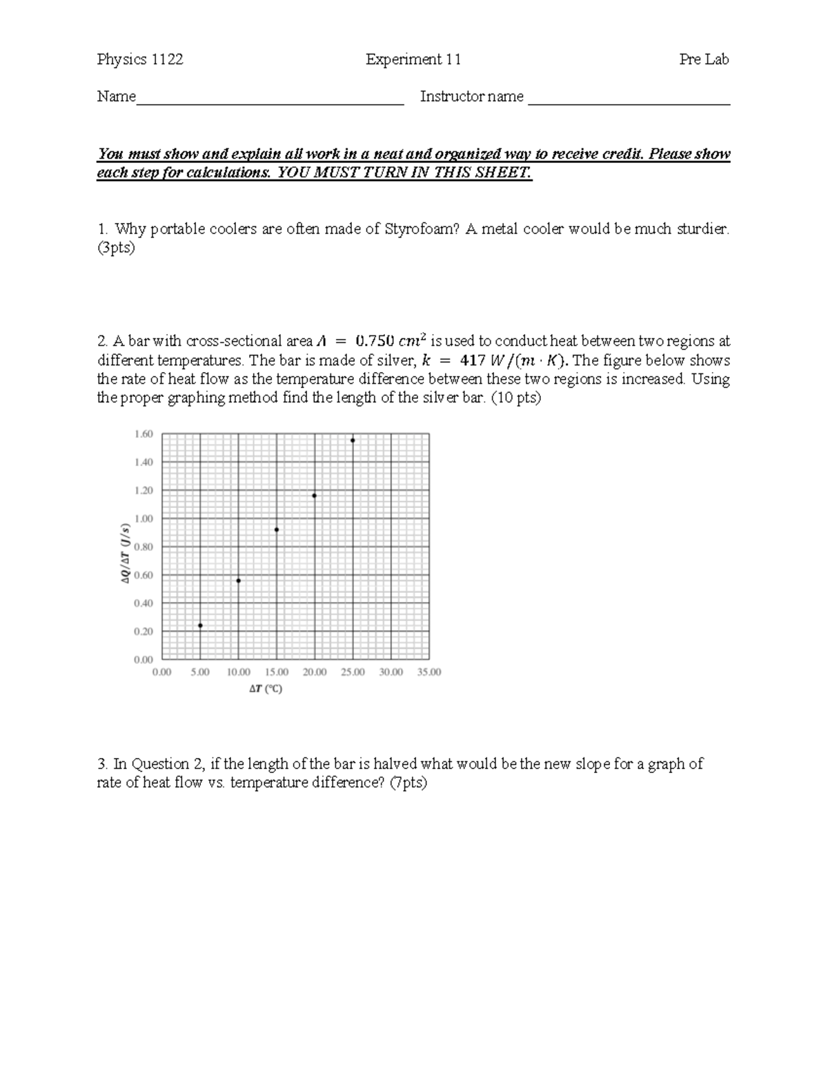 Physics 1122 - Lab 11 2015 - Physics 1122 Experiment 11 Name