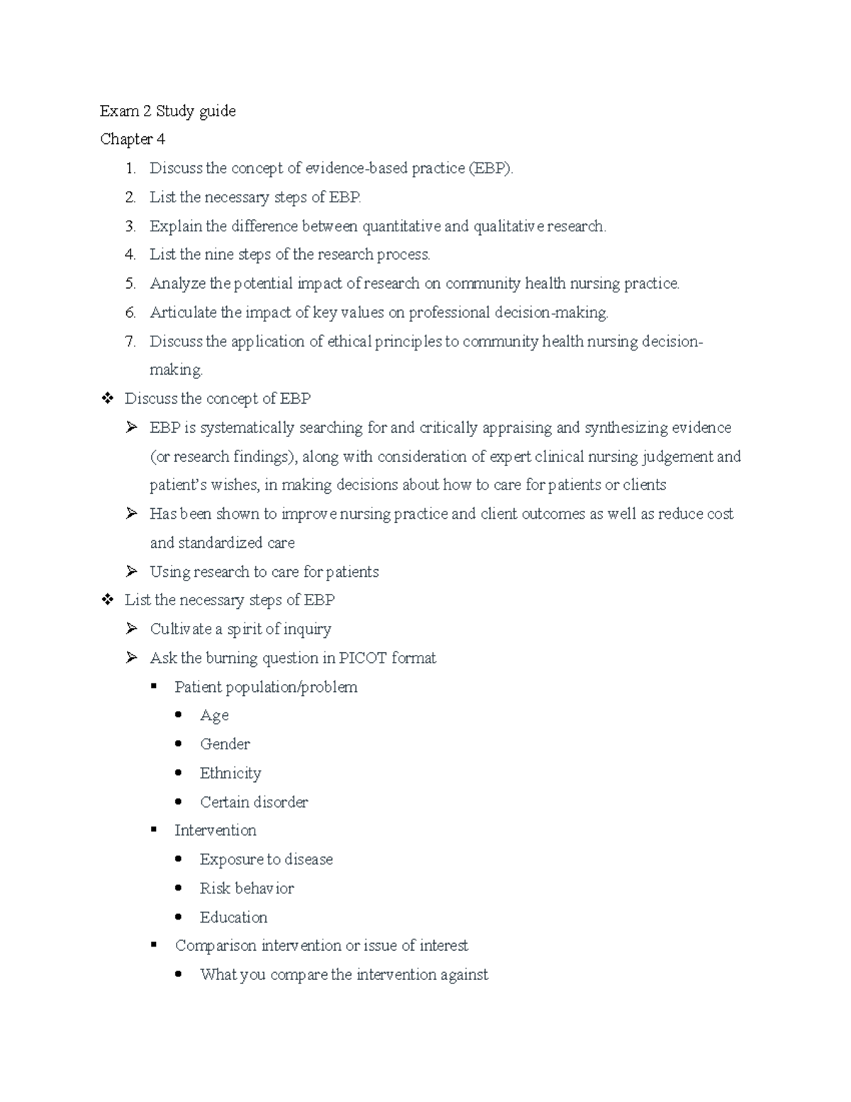 Exam 2 Study Guide - Lecture Notes Exam 2 - Exam 2 Study Guide Chapter ...