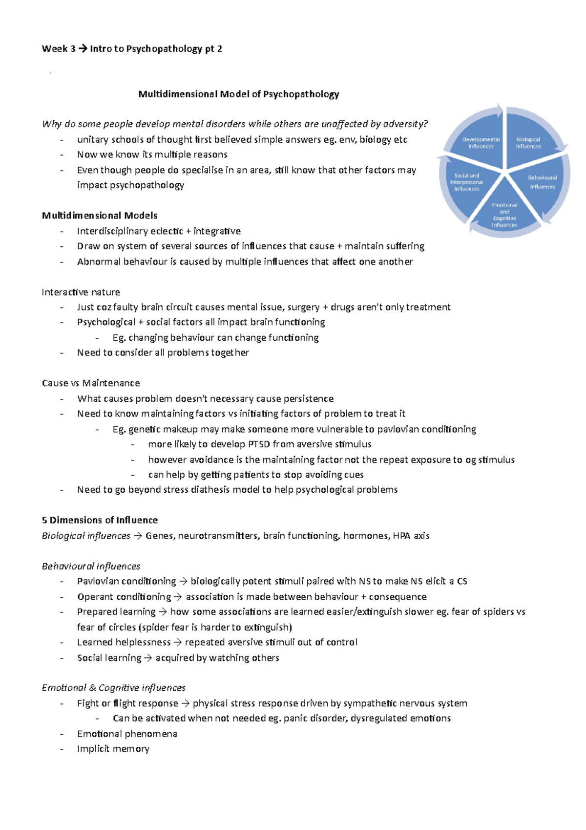 Week 3 → Intro to Psychopathology pt 2 - Week 3 → Intro to ...