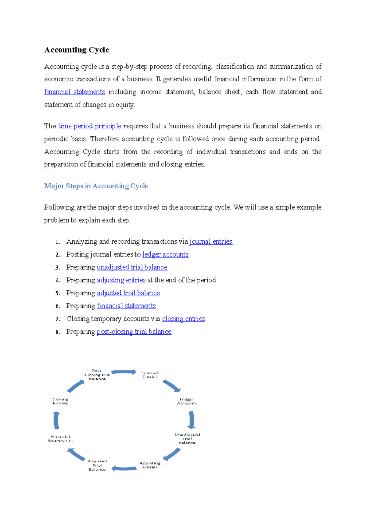 Lecture 03-04 - lesure - Accounting Cycle Accounting cycle is a step-by ...