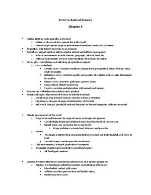 Intro to Animal Science - Intro to Animal Science Chapter One: Farm ...
