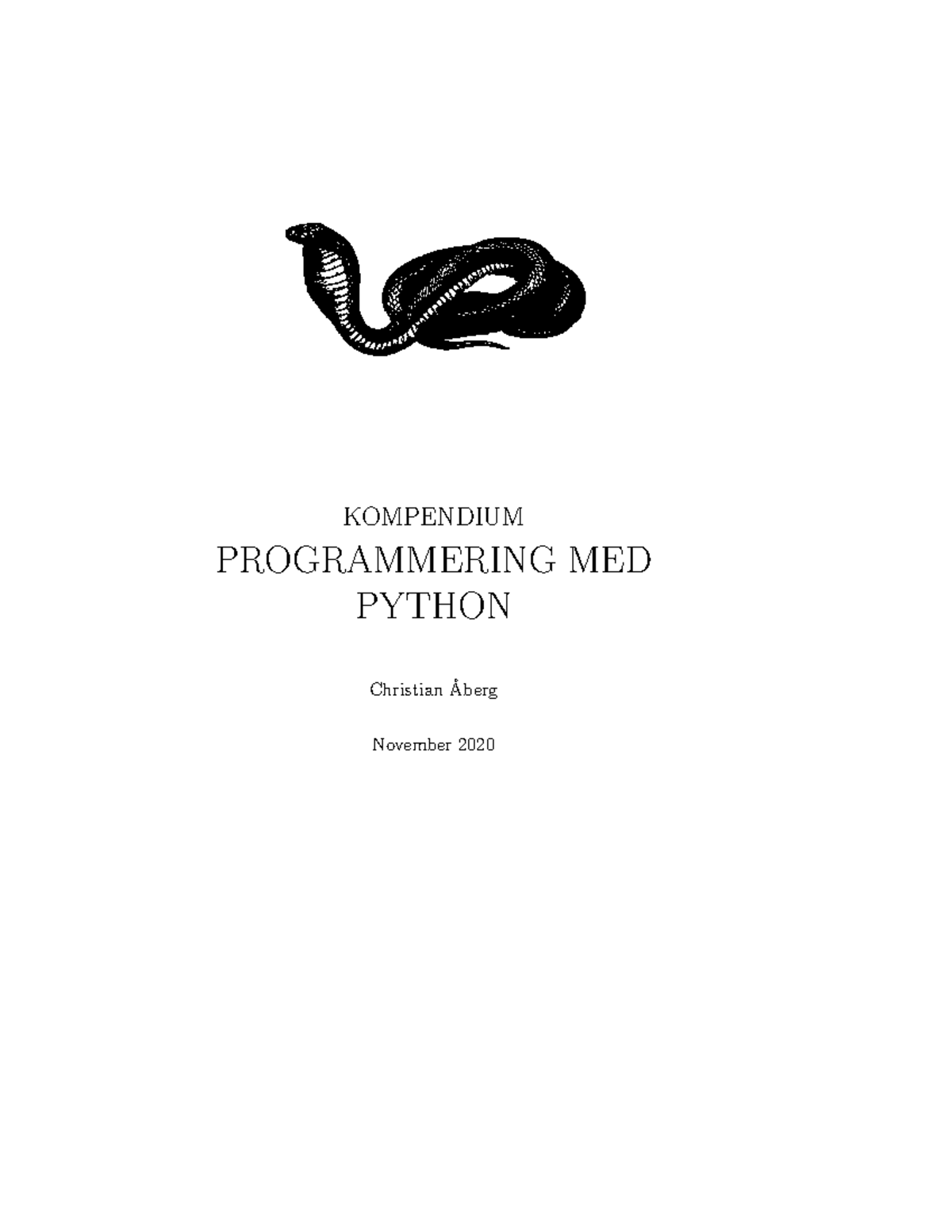 Dva128 kompendium - KOMPENDIUM PROGRAMMERING MED PYTHON Christian ...