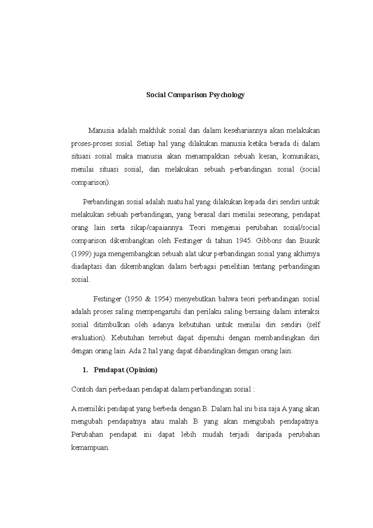 Social Comparison Psychology - Social Comparison Psychology Manusia ...