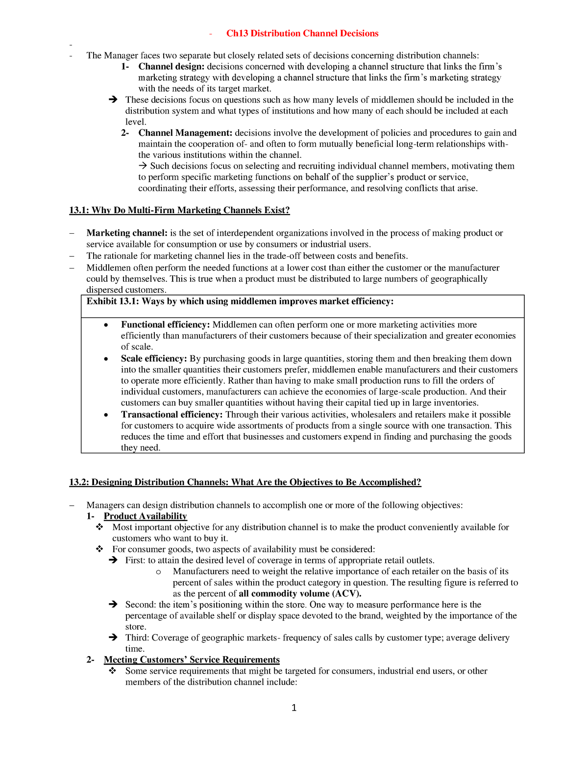 Ch13 Distribution Channel Decisions - These Decisions Focus On ...