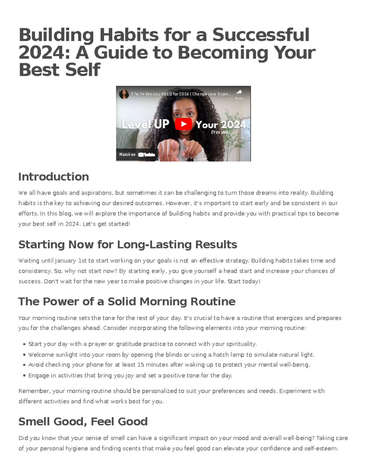 Building Habits for a Successful 2024 A Guide to Becoming Your Best ...