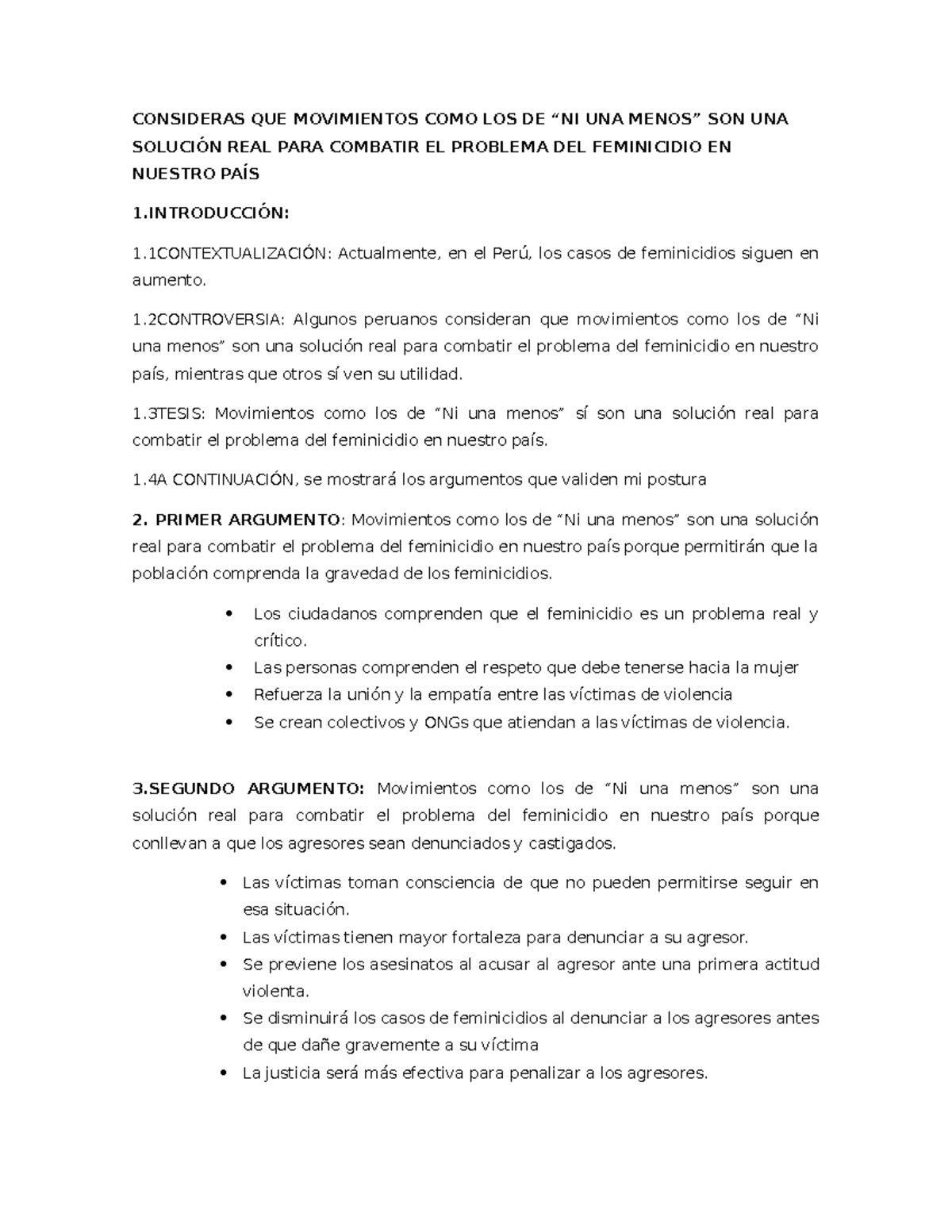 Esquema Examen Final Aurora Corregido Consideras Que Movimientos Como Los De Ni Una Menos