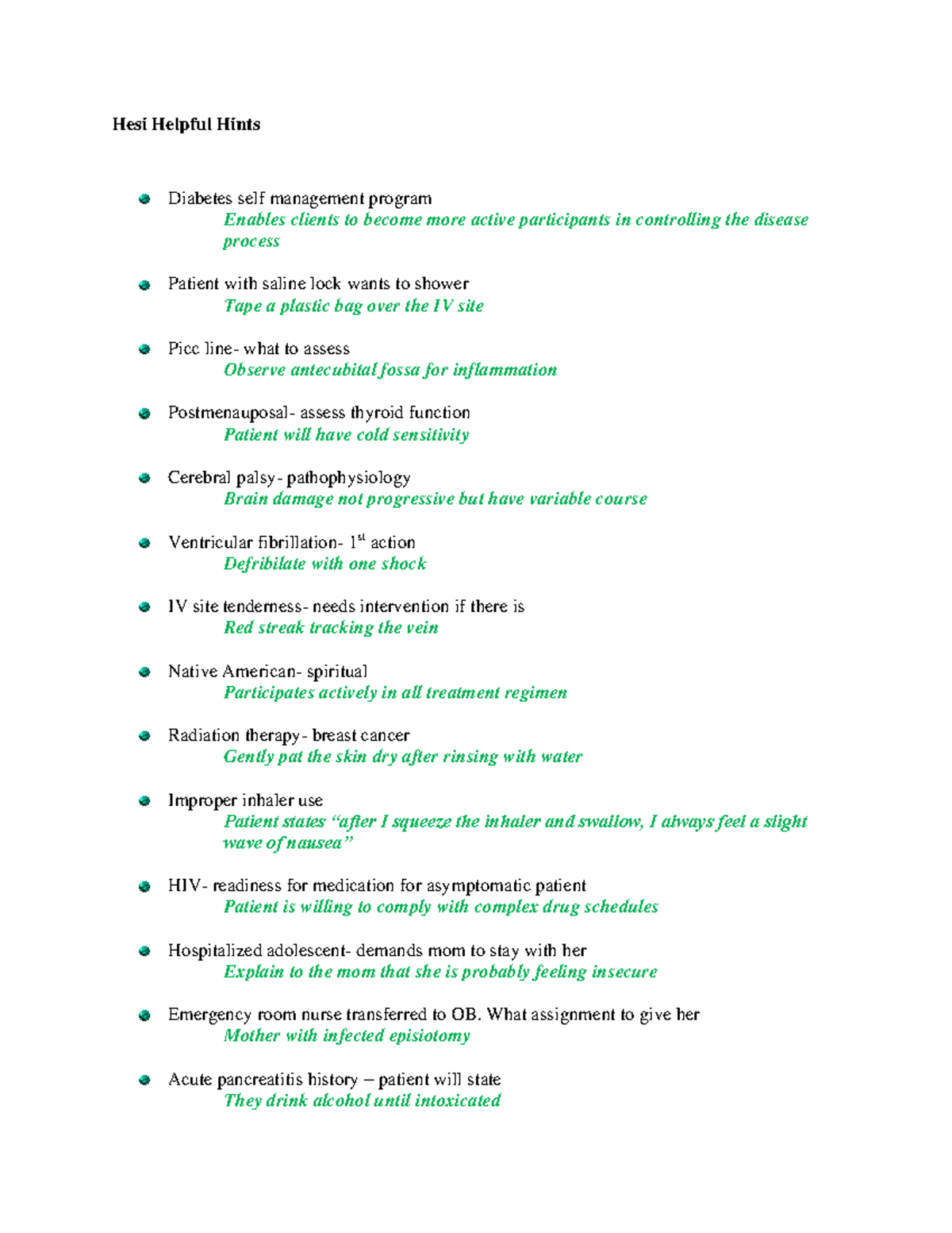 diabetes type i hesi case study