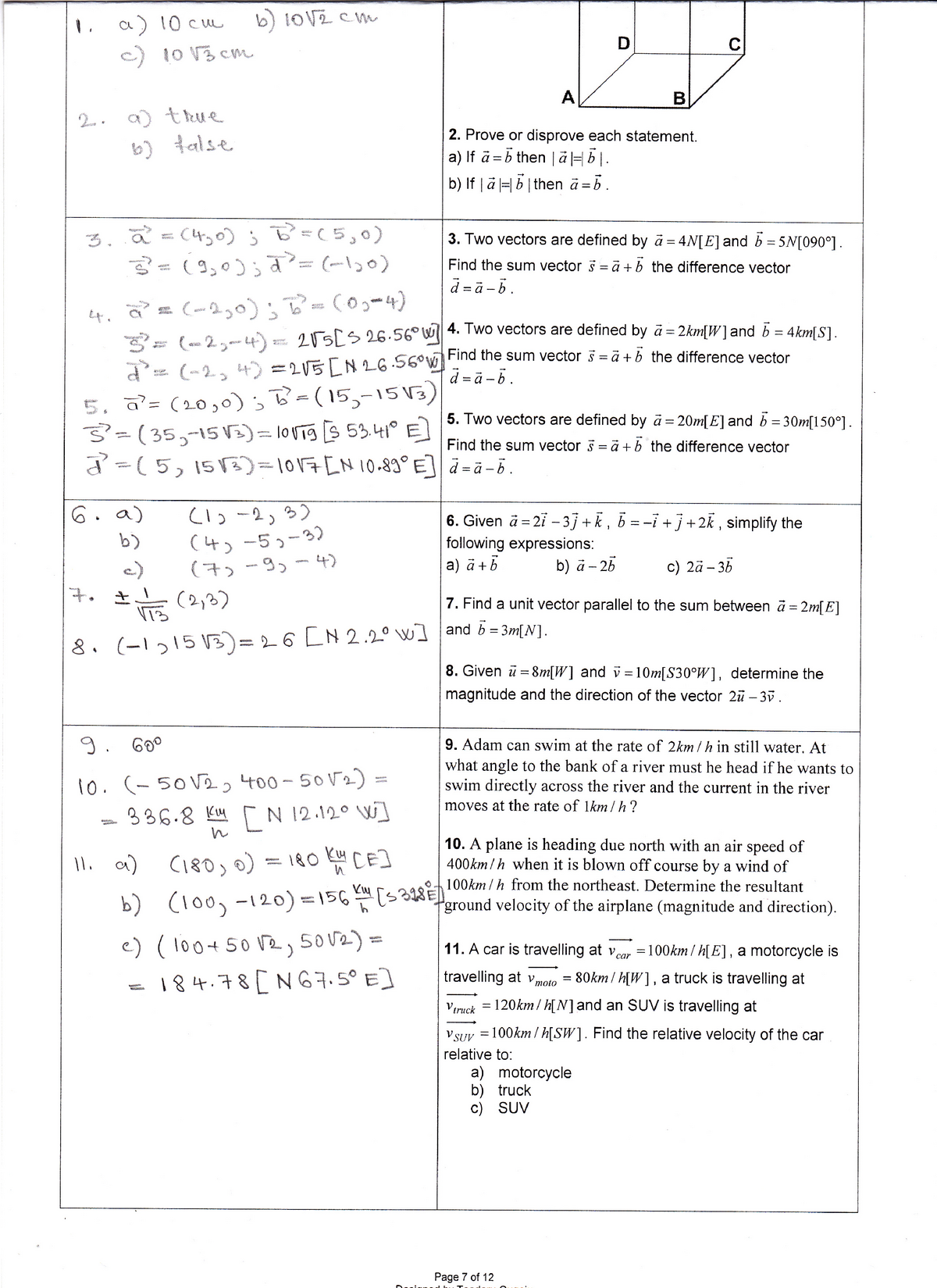 Review 07 Out Of 12 Practice Grade 12 StuDocu