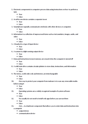 FIL ICT 1104 Chapter 5 Understanding Input and Output devices - FOR ...