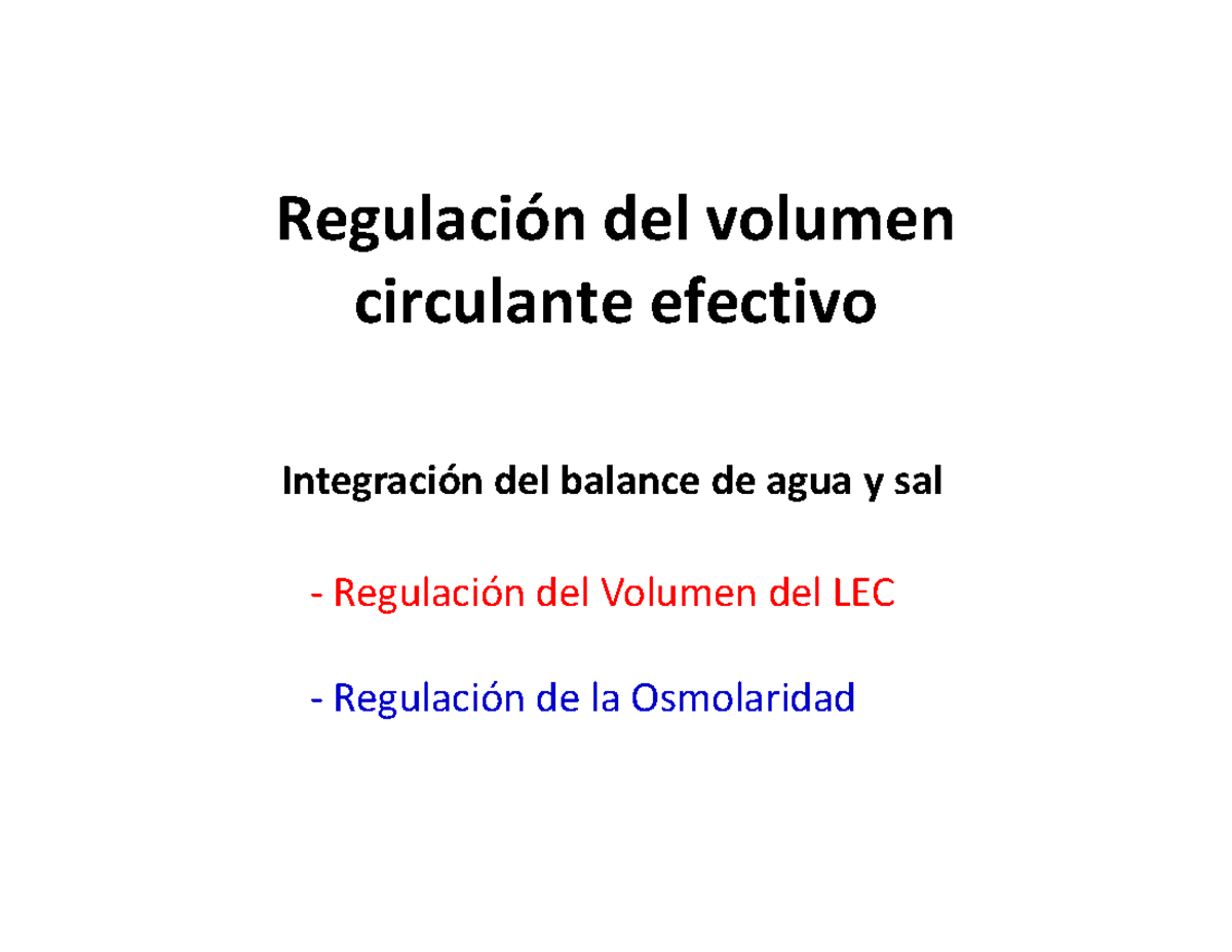 Regulacion Volumen Circulante Efectivo fisiologia renal Regulación del volumen circulante Regulacion Volumen Circulante Efectivo fisiologia renal Regulación del volumen circulante