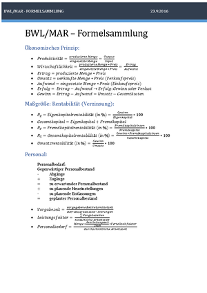 BWL I - Grundlagen Der Betriebswirtschaftslehre 9.10 Prof. Dr. Dagmar ...