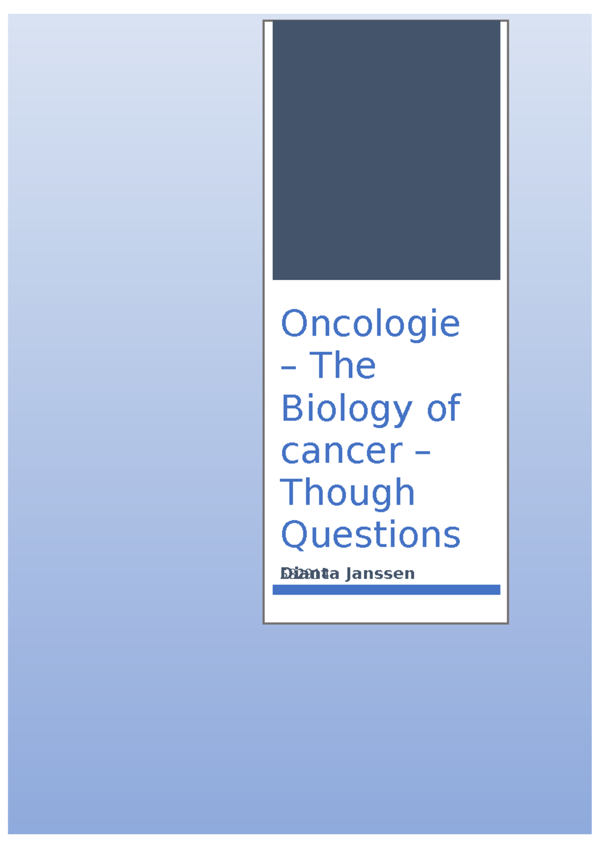 cancer biology essay questions