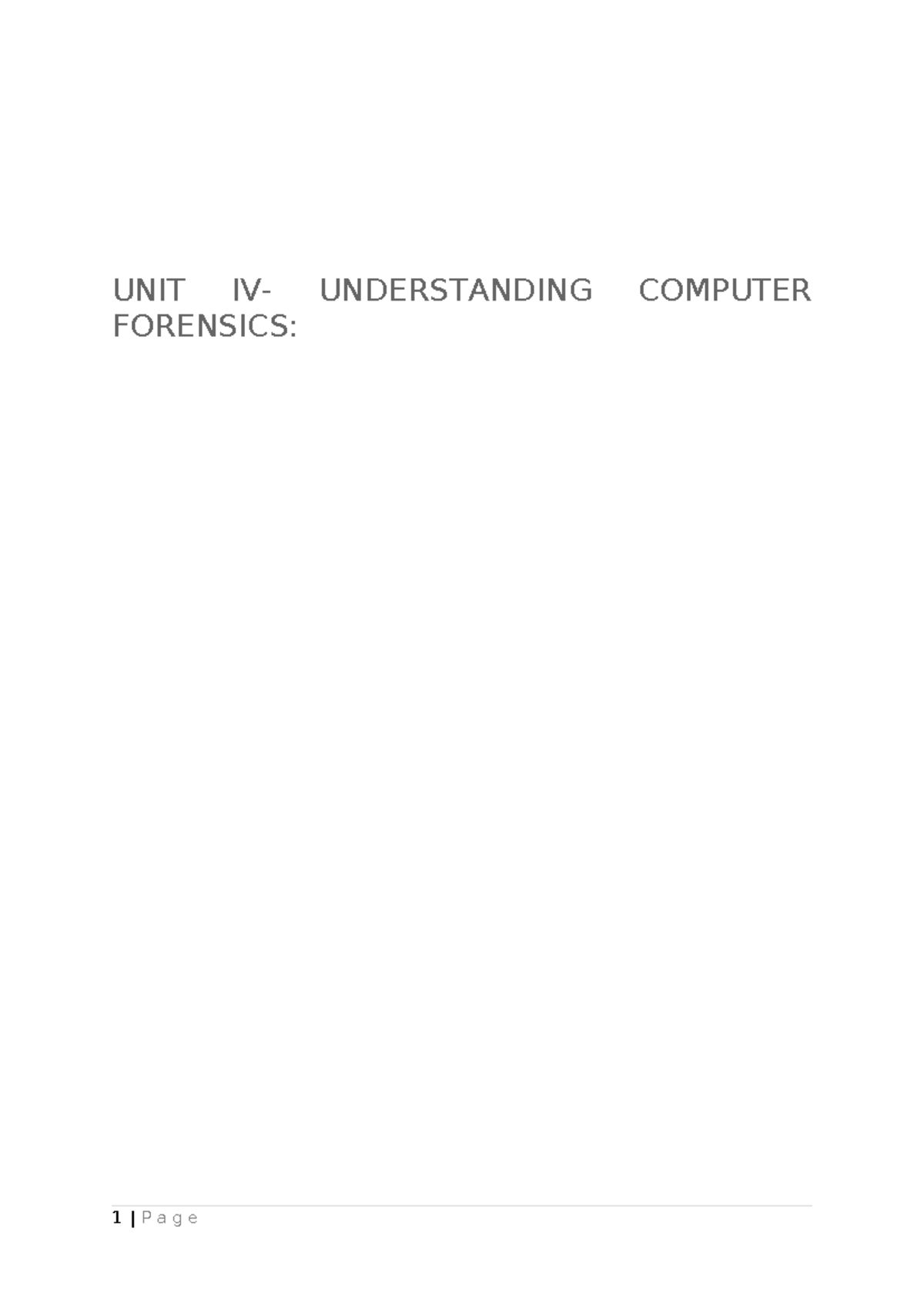 Unit-4- Computer Forensics - UNIT IV- UNDERSTANDING COMPUTER FORENSICS ...