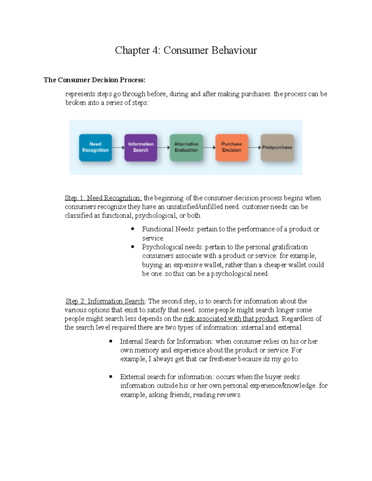Chapter 4 Notes (1MA3 Intro to Marketing) - Chapter 4: Consumer ...