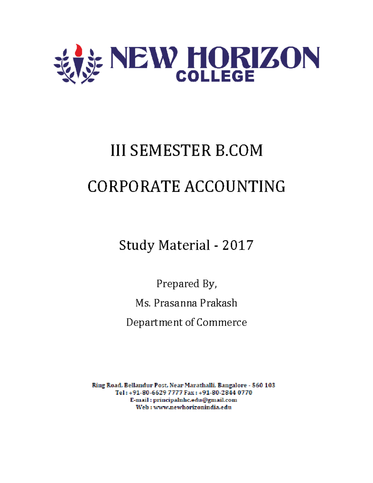 III Bcom Corporate Accounting - III SEMESTER B CORPORATE ACCOUNTING ...