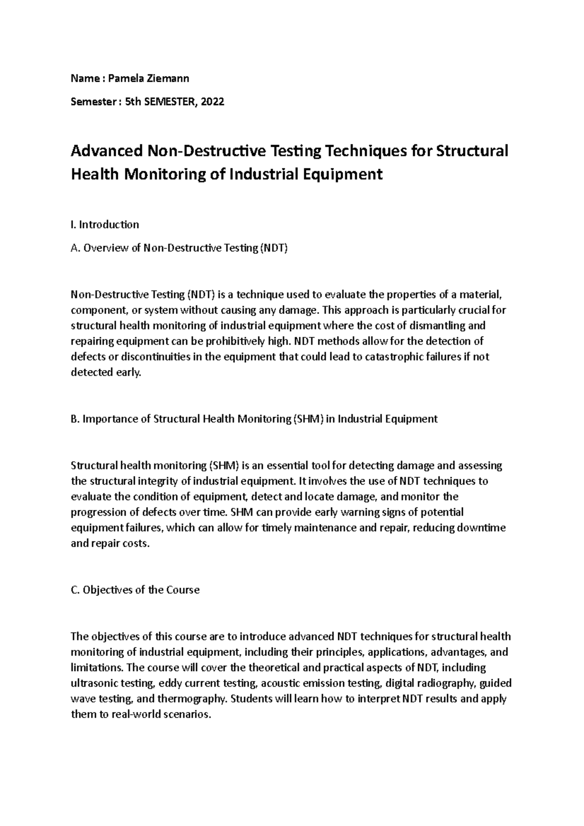 Advanced Non-Destructive Testing Techniques For Structural Health ...