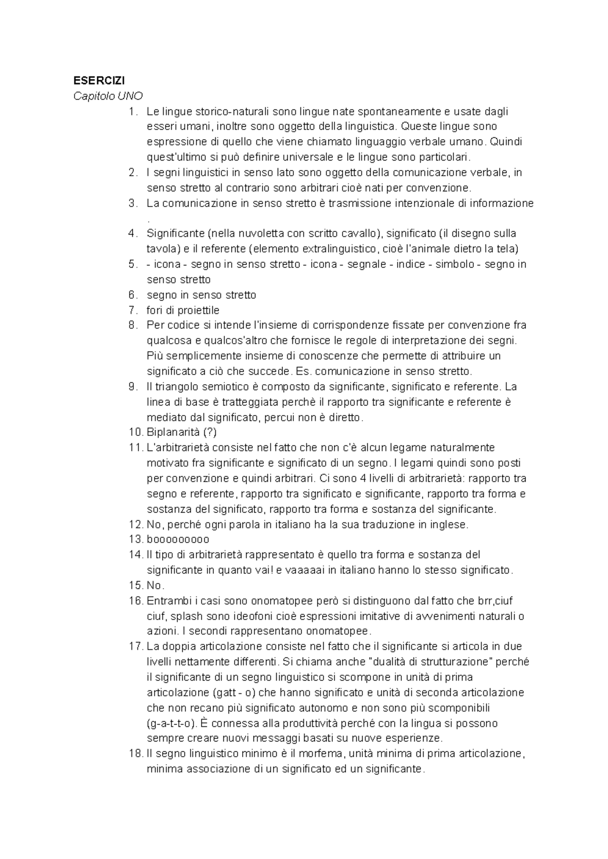 Berruto Cerruti Esercizi