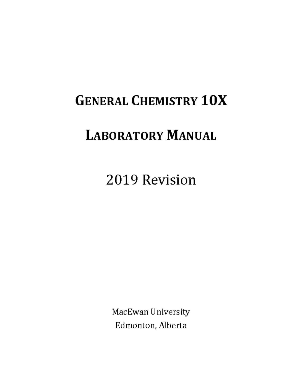 CHEM 101 Fall 2019 - Summary Introductory University Chemistry I ...