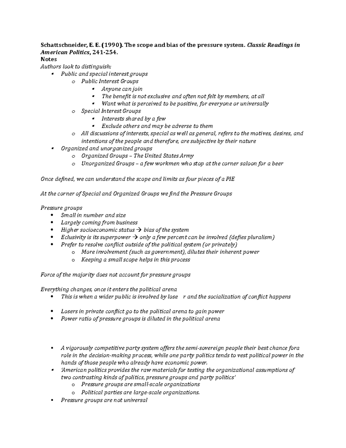 Scope and Pressure System - Schattschneider, E. E. (1990). The scope ...