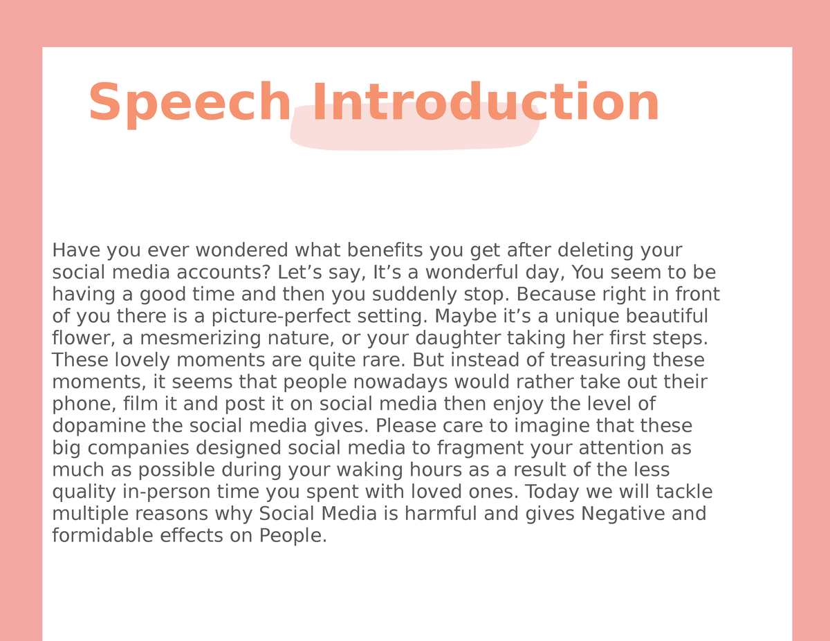 Speech Introduction - Speech Introduction Have you ever wondered what ...