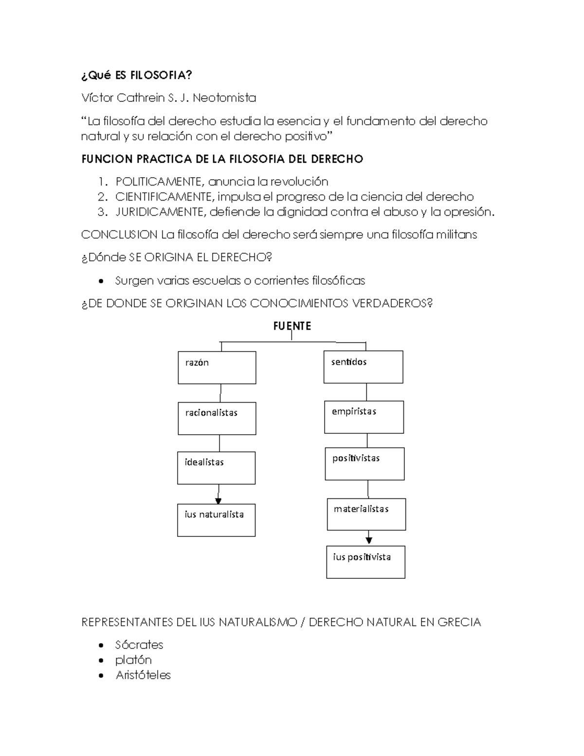 Filosofia del Derecho - ¿Qué ES FILOSOFIA? Víctor Cathrein S. J ...