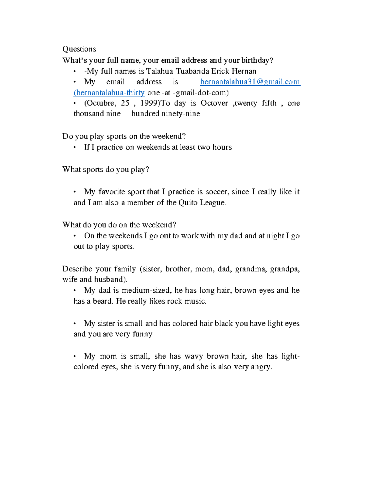 Questions NRC 4627 - Preguntas - Questions What’s your full name, your ...