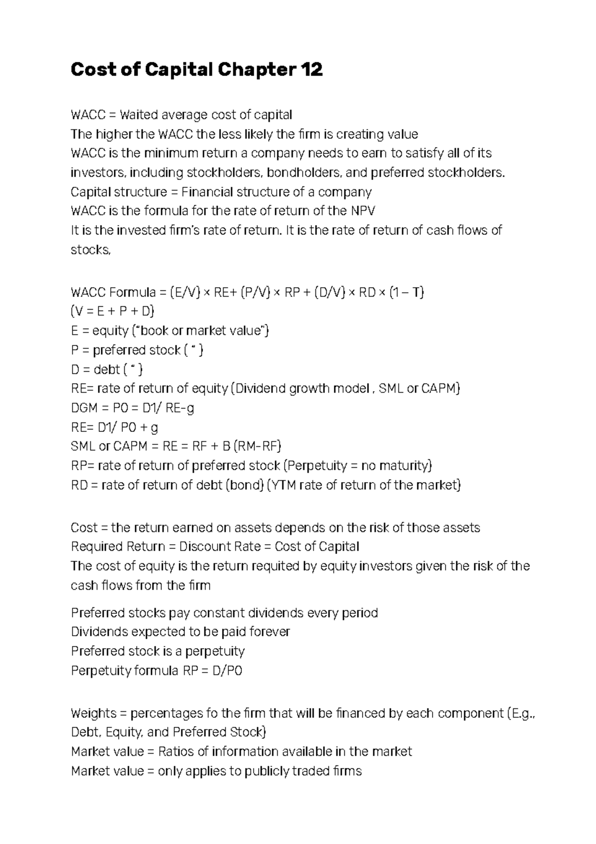 cost-of-capital-chapter-12-wacc-waited-average-cost-of-capital-the