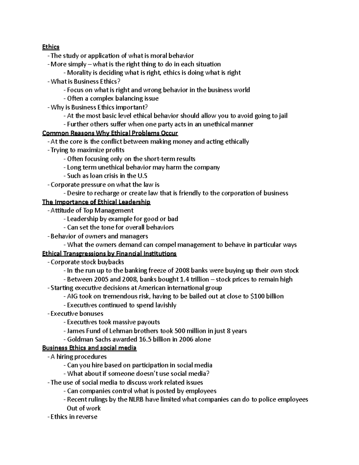 business-law-chpt-5-lecture-notes-ethics-the-study-or-application