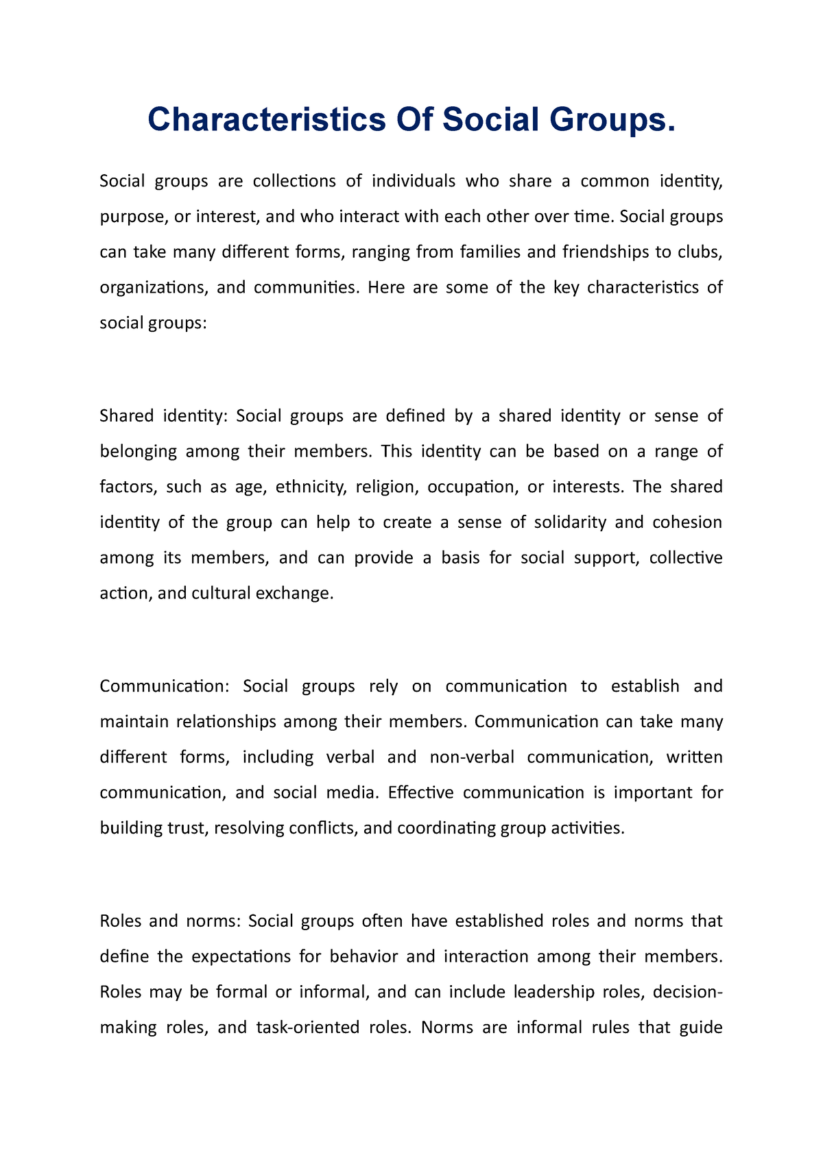 note-on-characteristics-of-social-groups-characteristics-of-social