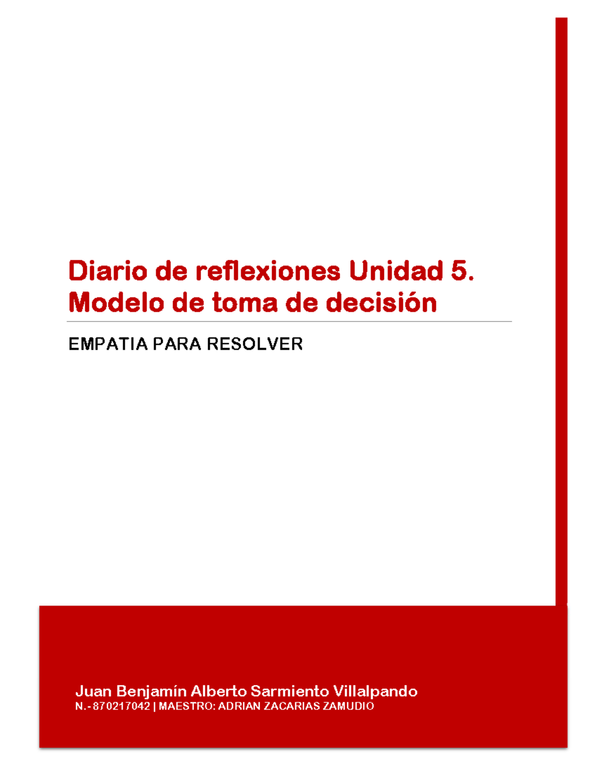 Reflexiones U 5 - Reflexion De Los Temas Aprendidos Junto Con Preguntas ...