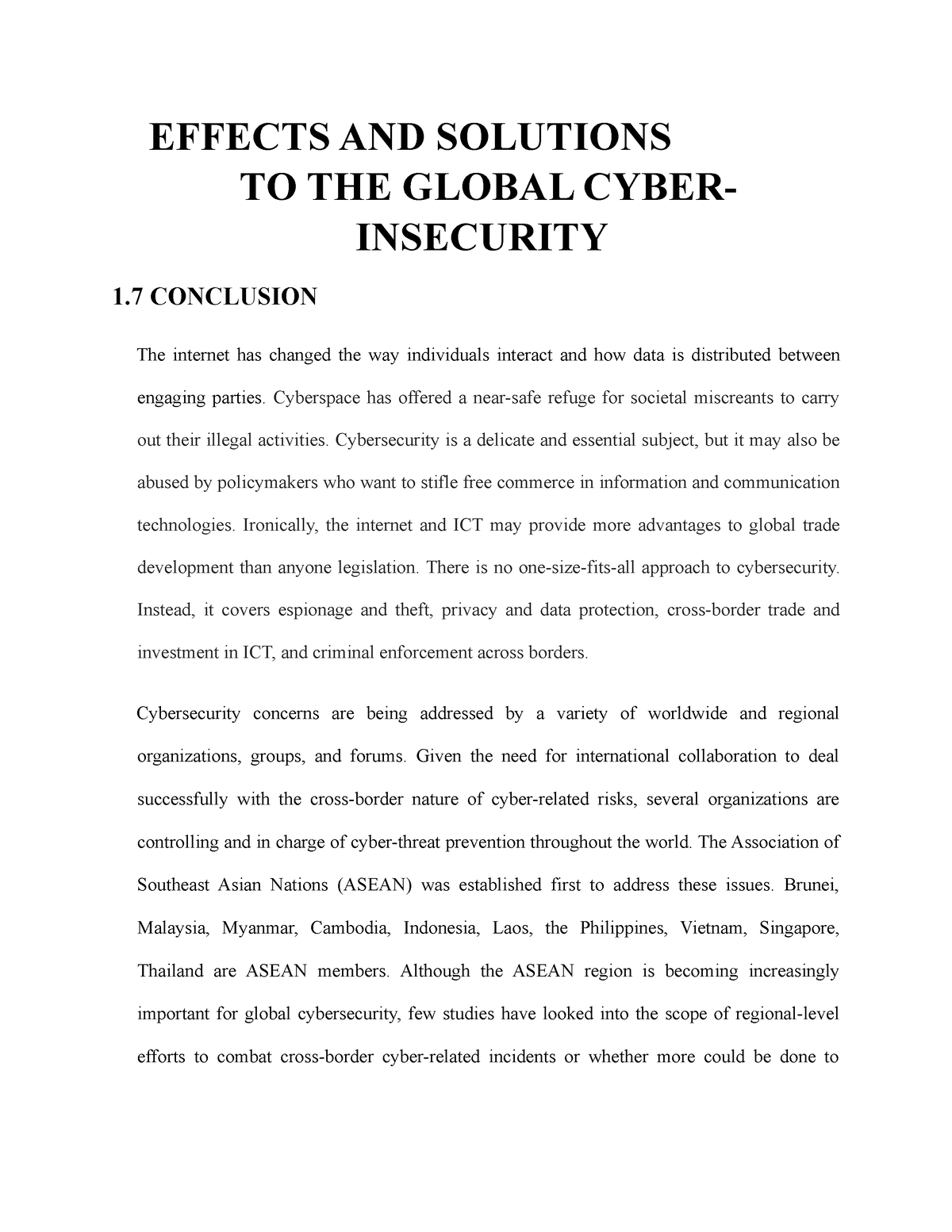 cyber crime essay conclusion