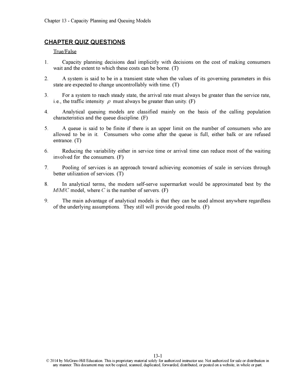 TBChap 013 - TB For Practice! - CHAPTER QUIZ QUESTIONS True/False ...