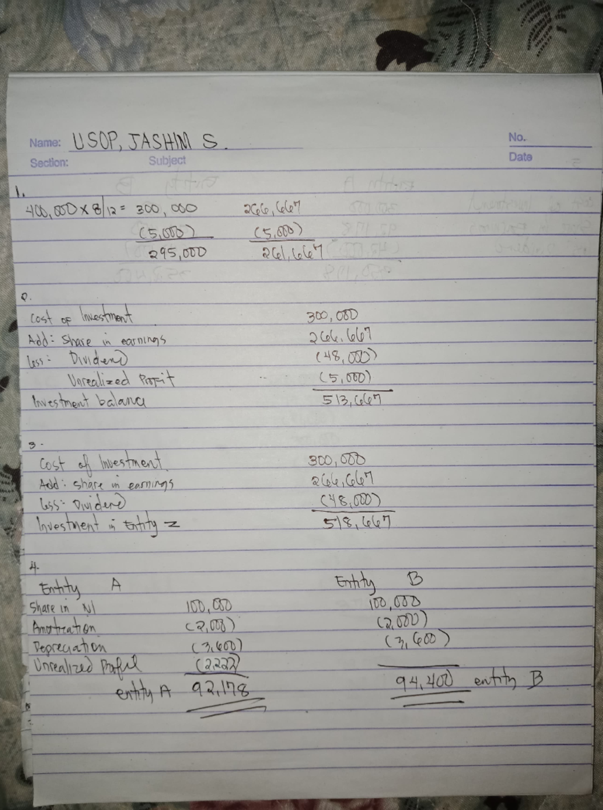 USOP-Joint Arrangements-Exercises - Accounting - Studocu