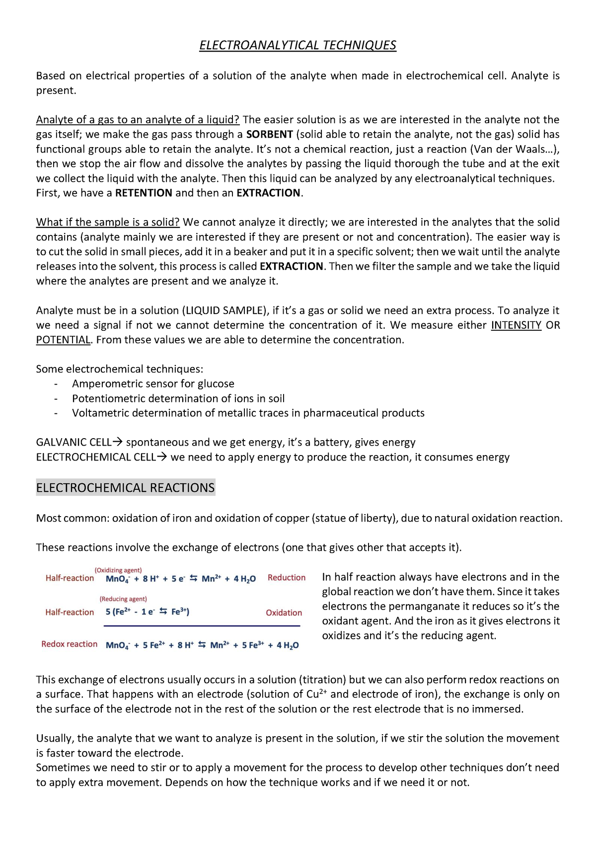 Electroanalytical Techniques - ELECTROANALYTICAL TECHNIQUES Based On ...