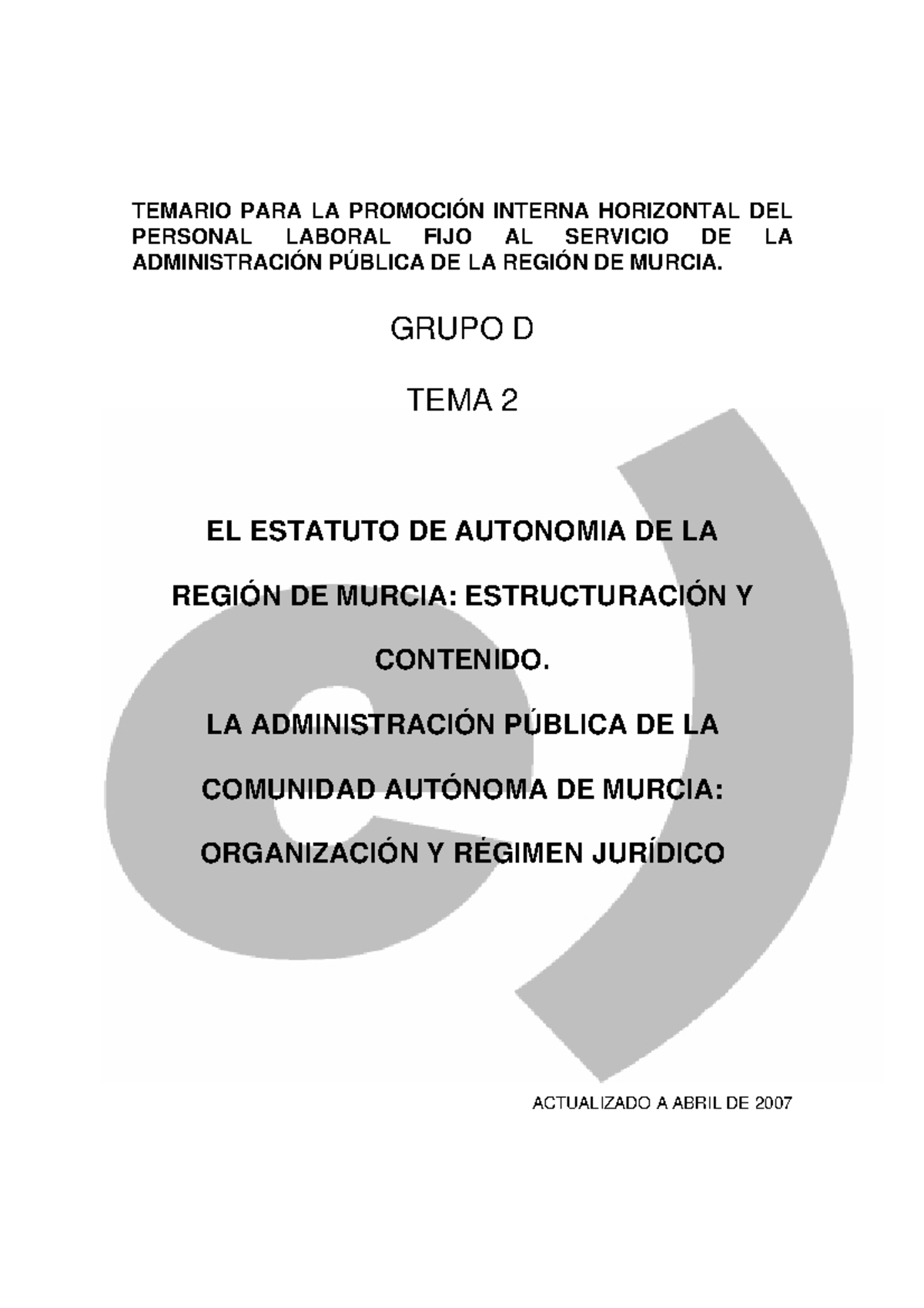 TEMA 2. Estatuto De Autonom A TEMA 2. Estatuto De Autonom ATEMA 2 ...