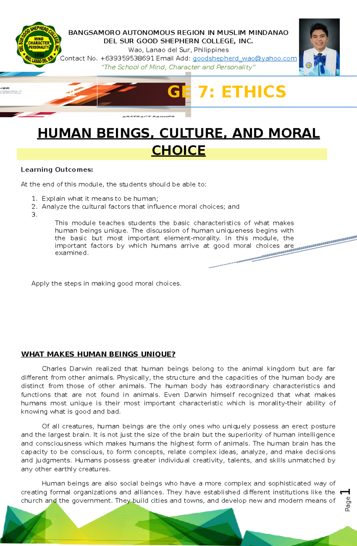 Module 4 - ####### BANGSAMORO AUTONOMOUS REGION IN MUSLIM MINDANAO ...