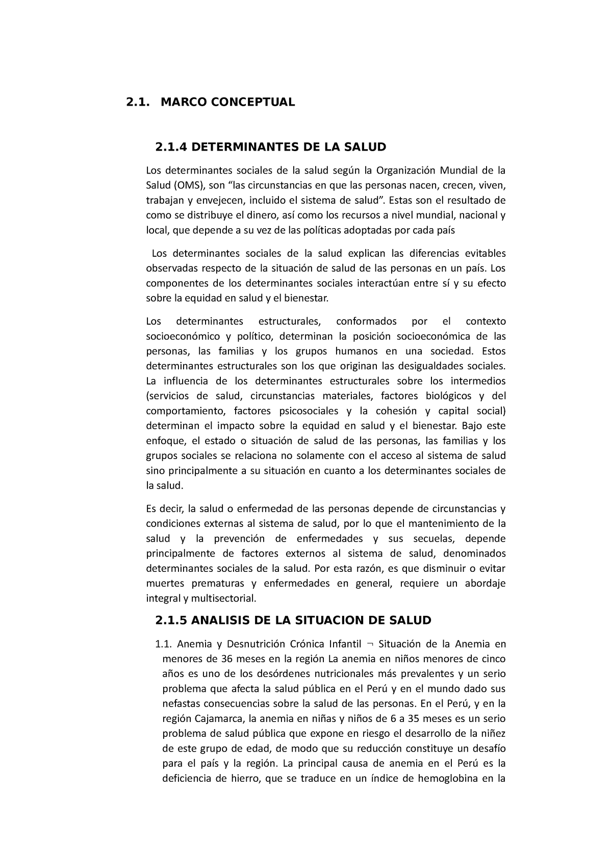 Determinantes De La Salud 2 Marco Conceptual 21 Determinantes De La Salud Los Determinantes 8258