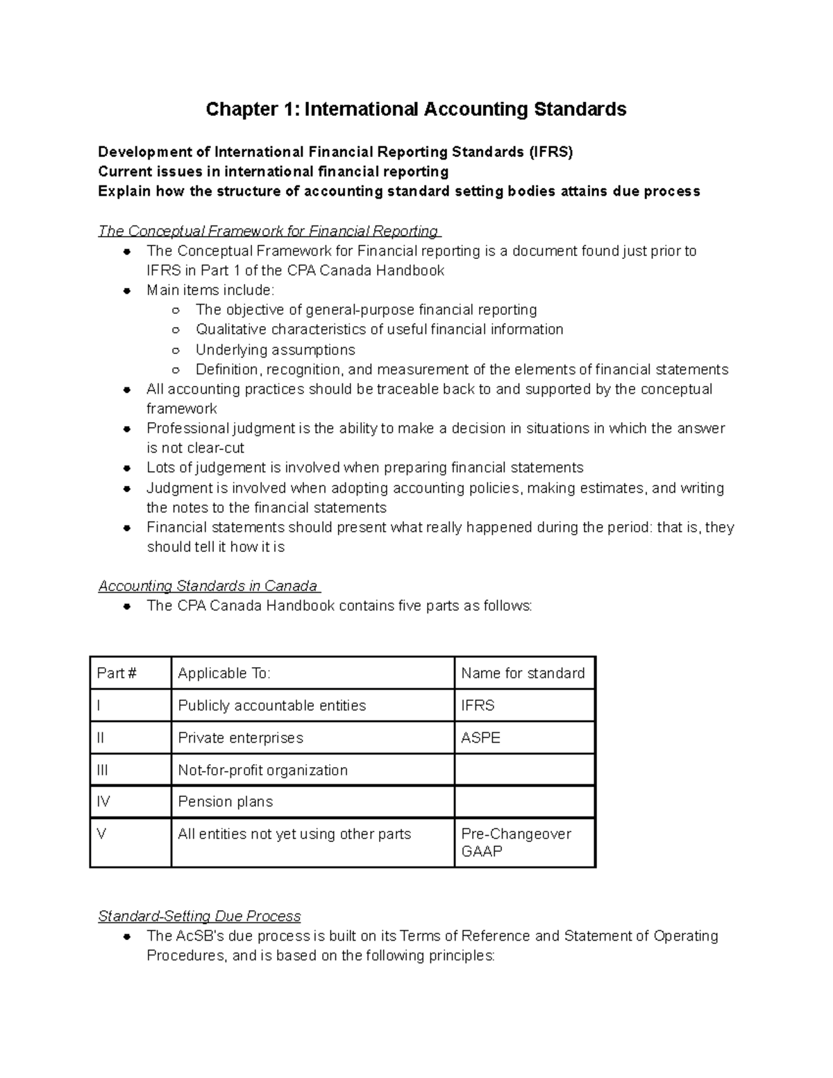 Chapter 1 - Chapter 1: International Accounting Standards Development ...