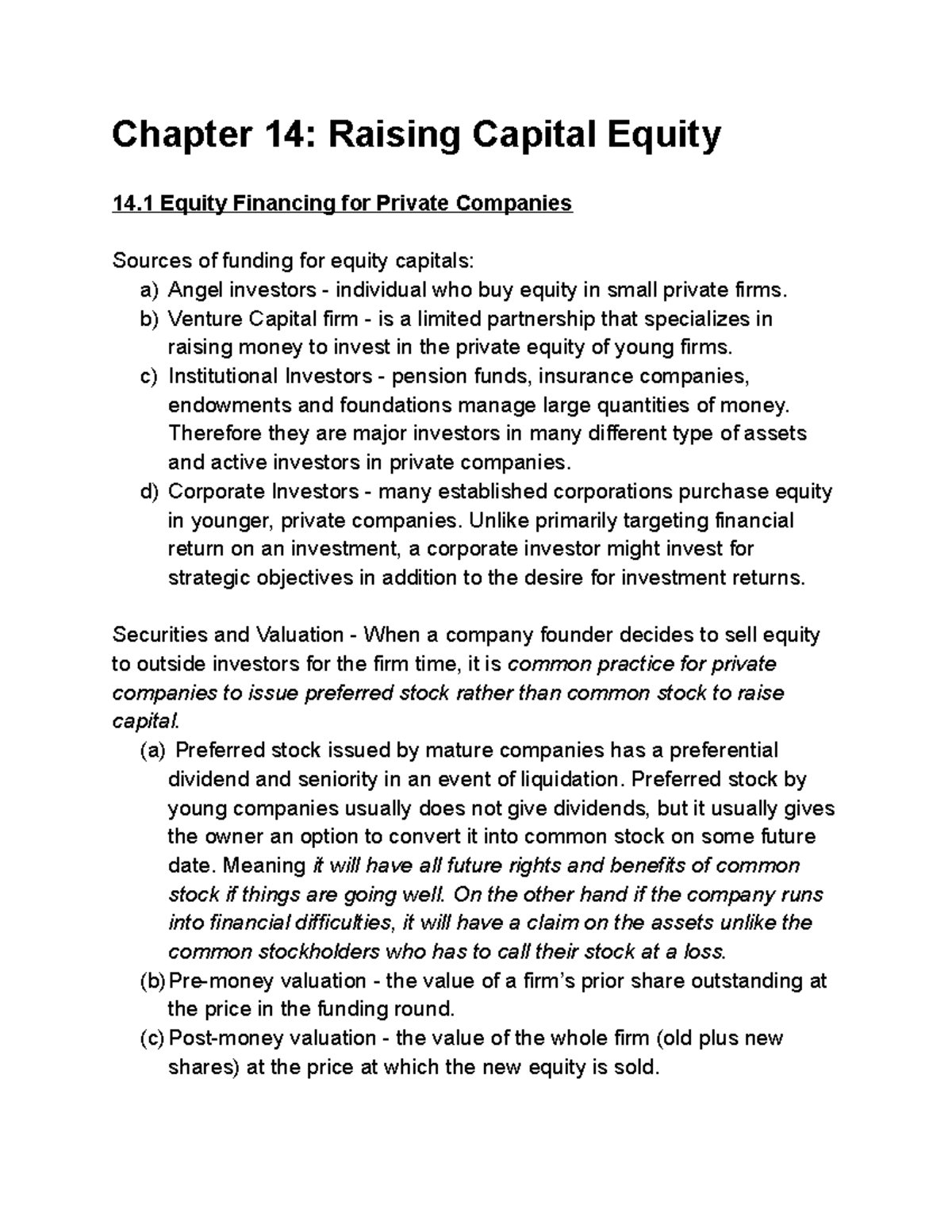 chapter-14-raising-capital-equity-chapter-14-raising-capital-equity