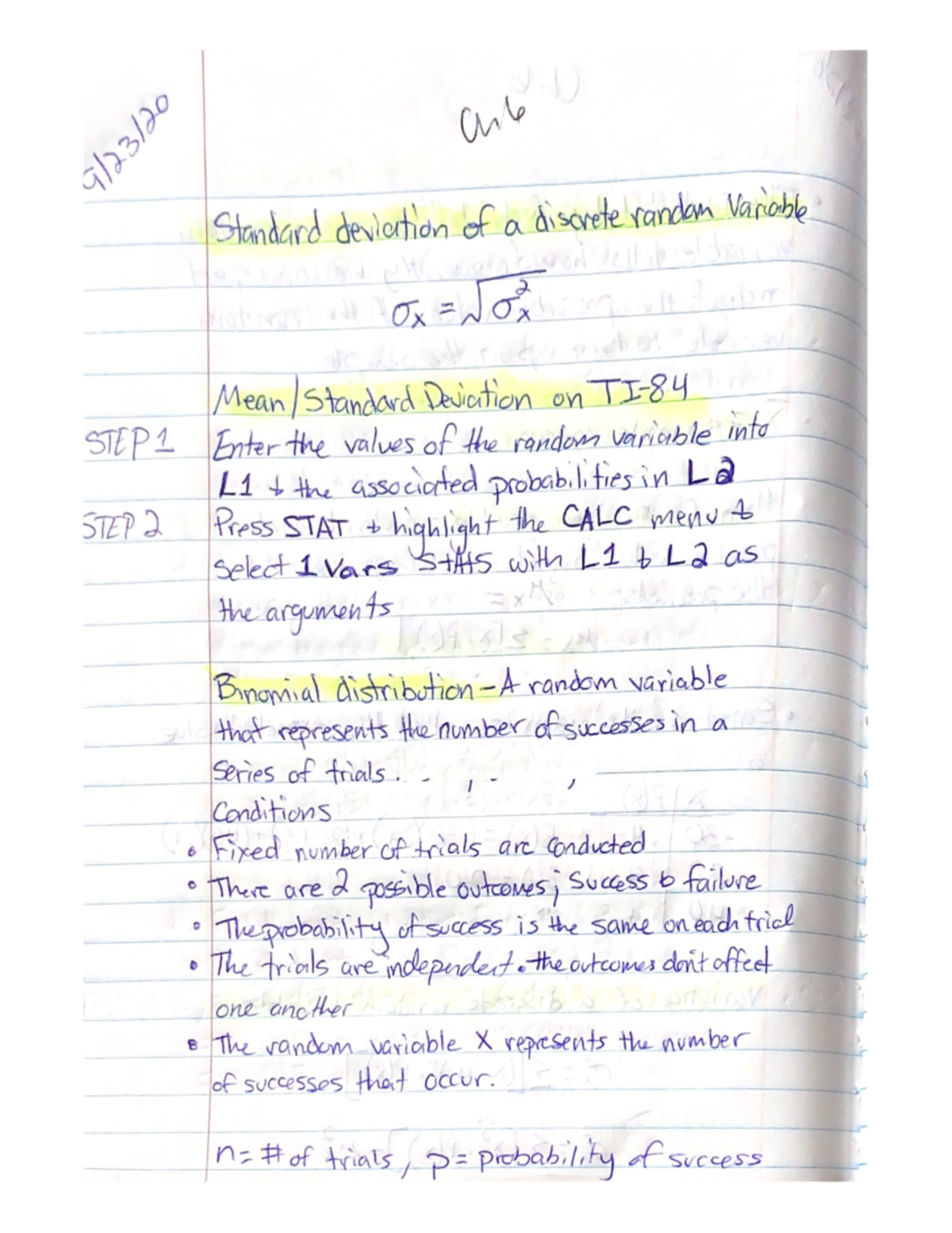 MATH/STAT 3379 Lecture Notes Ch 6 - Ch 8 - MATH 3379 - Studocu