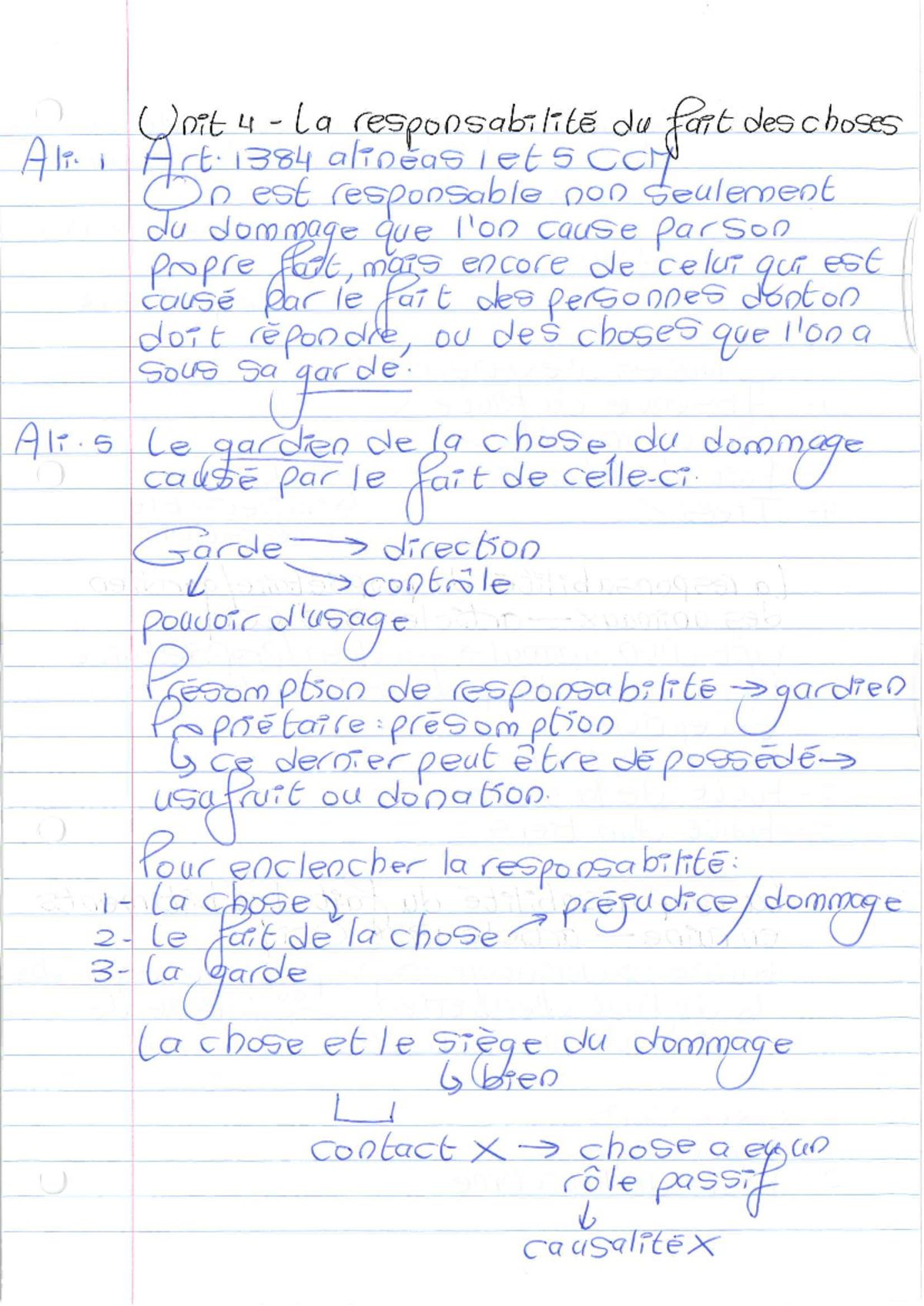 Unit 4 and 5 notes - INFO - Ali. Unit 4 la responsabilite du fast des C ...