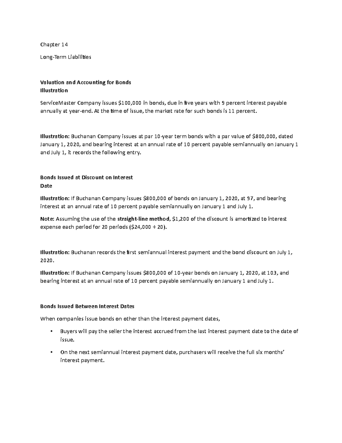 Chapter 14 Lecture Notes 3 - Chapter 14 Long-Term Liabilities Valuation ...