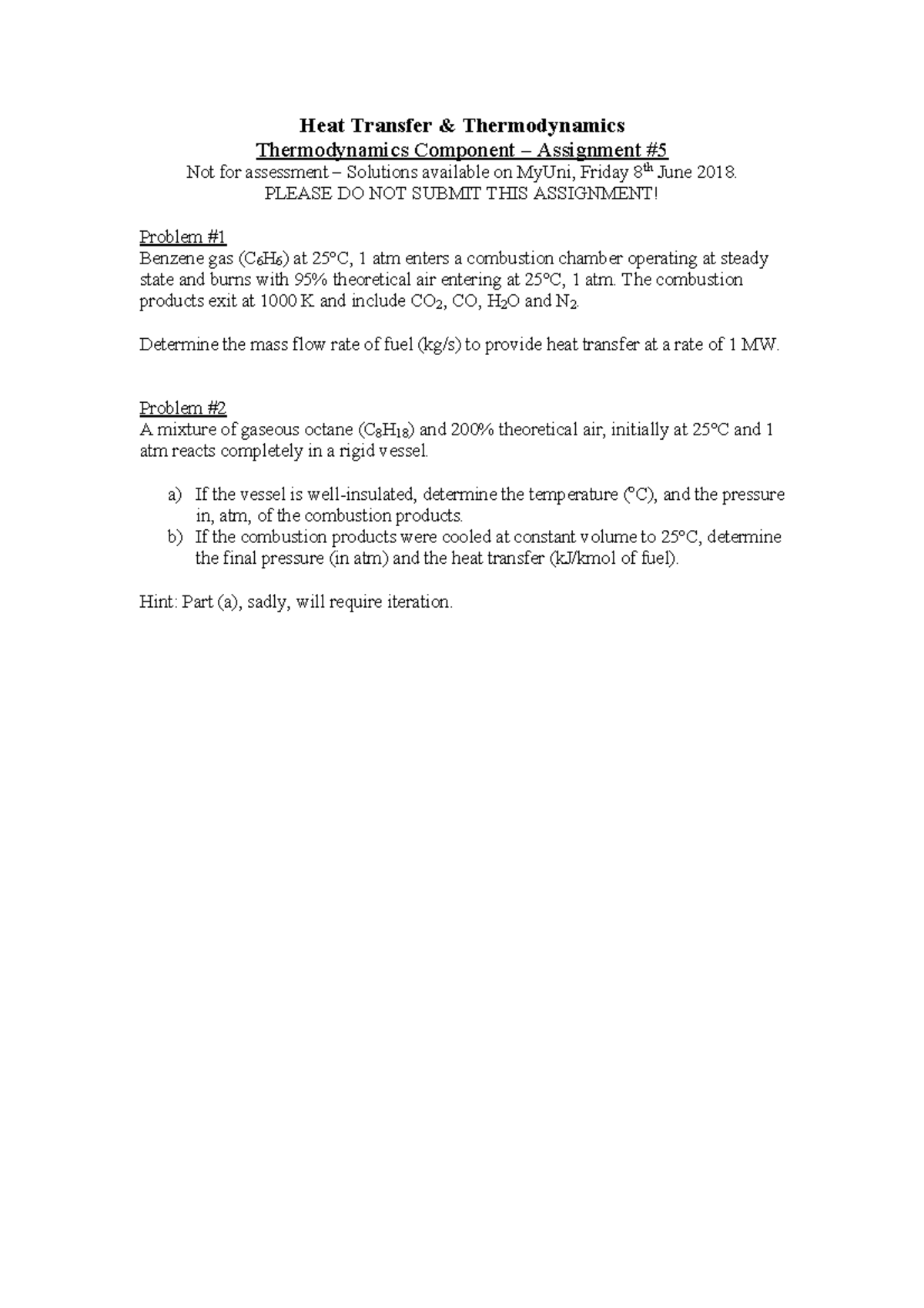 Thermodynamics II-A4-2018 - Heat Transfer & Thermodynamics ...