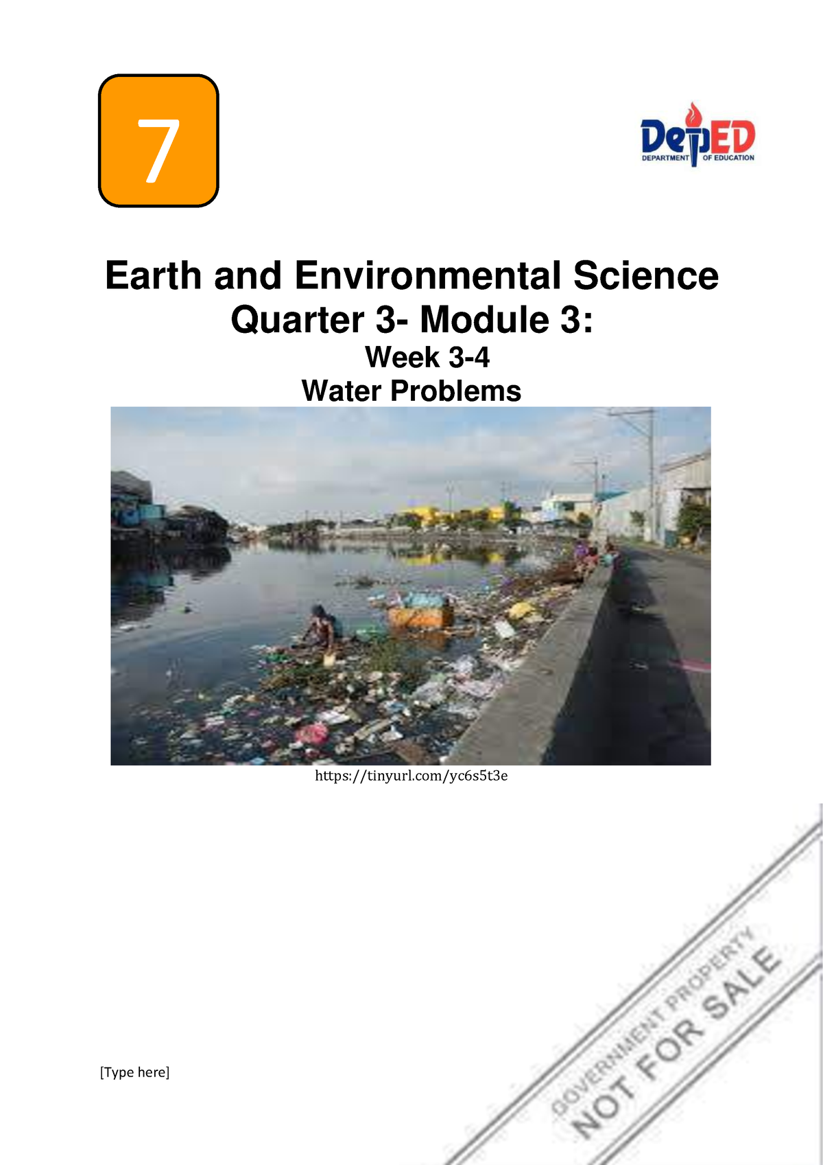 3 Q3 Envi Sci - Earth Environmental.Science - [Type Here] I ` Earth And ...