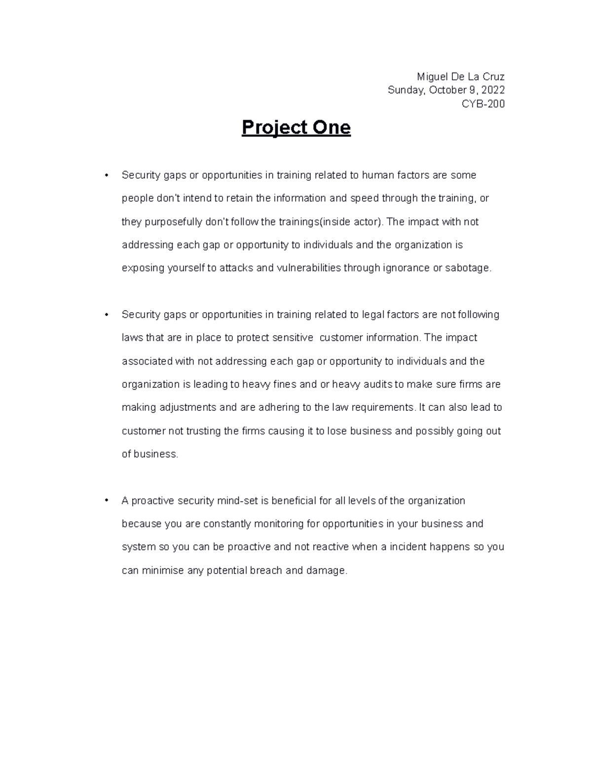 CYB200 Proj1 - Project one for Cyber Security - Miguel De La Cruz ...